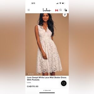 White floral Lulus Dress